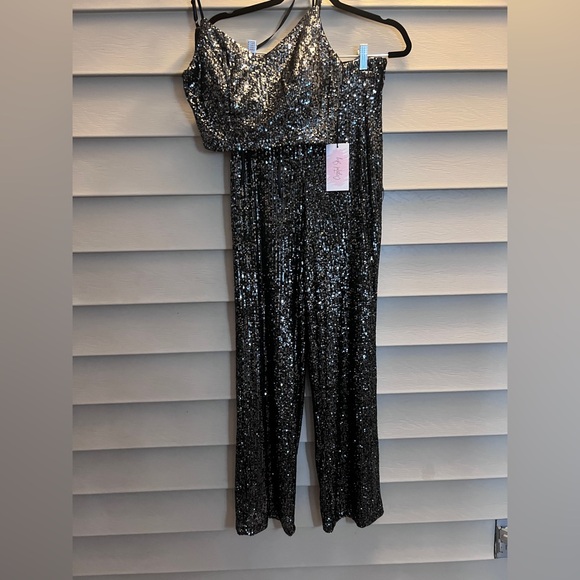 Sequined 2 piece set pants and top set size M - Picture 4 of 8